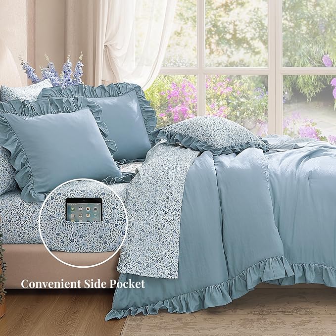 Melex Ruffle Comforter Set