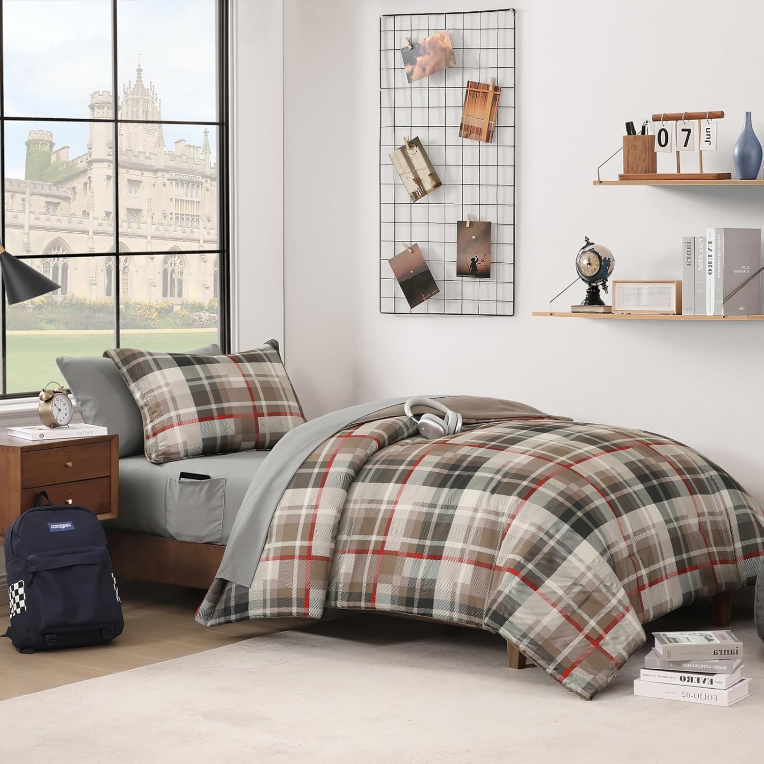 Melex Plaid Comforter Set