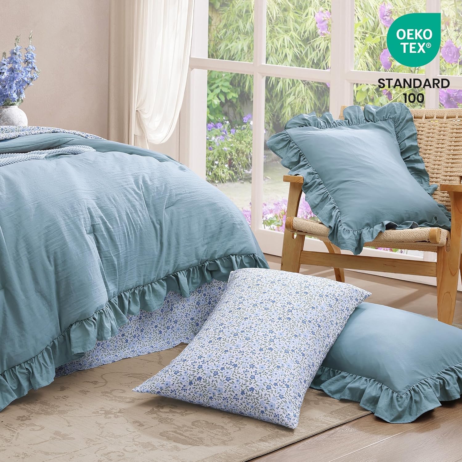 Melex Ruffle Comforter Set