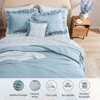 Melex Ruffle Comforter Set
