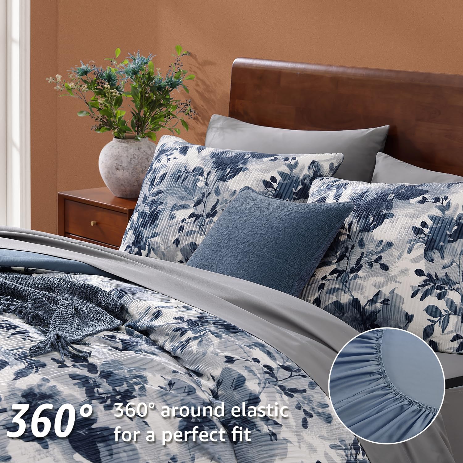 Melex Floral 7-piece Comforter Set