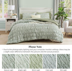 Melex Puff 7-piece Bed in a Bag Comforter Set with Sheets