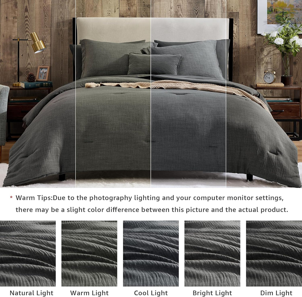 Melex Textured Comforter Set