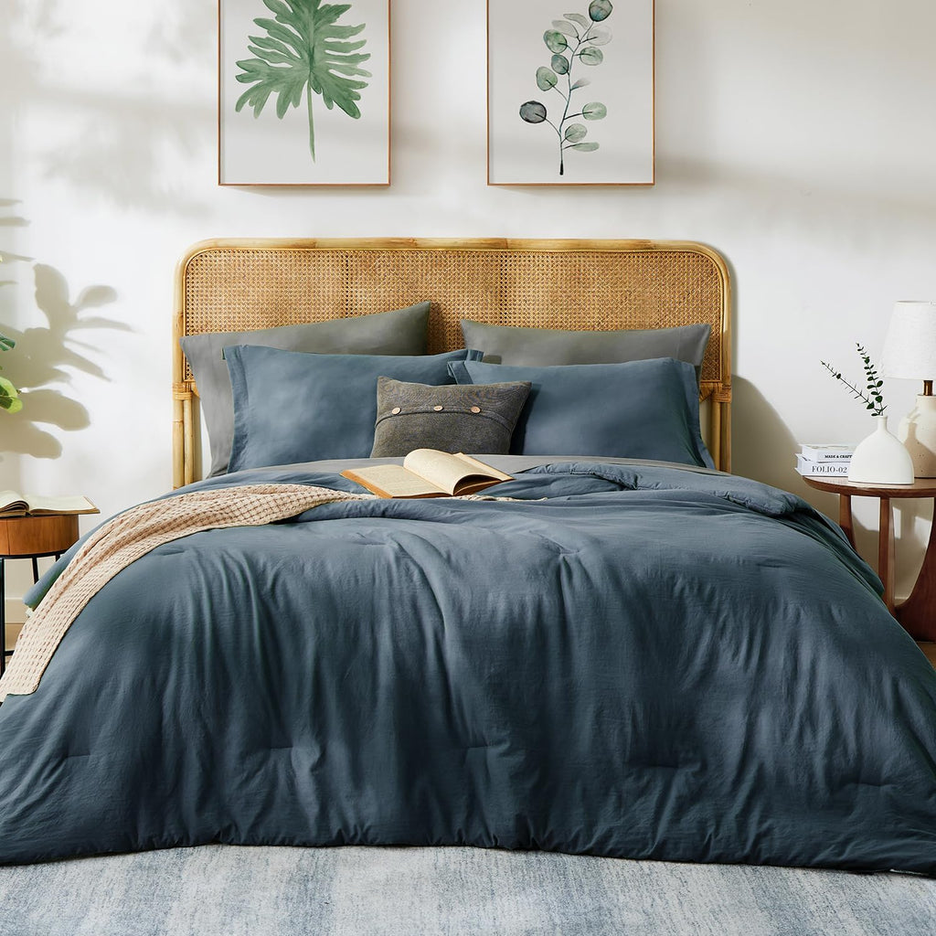 Prewashed fabric 7-piece Bed in a Bag Comforter Set