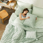 Melex Pom Tufted Comforter Set