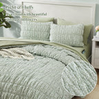 Melex Puff 7-piece Bed in a Bag Comforter Set with Sheets