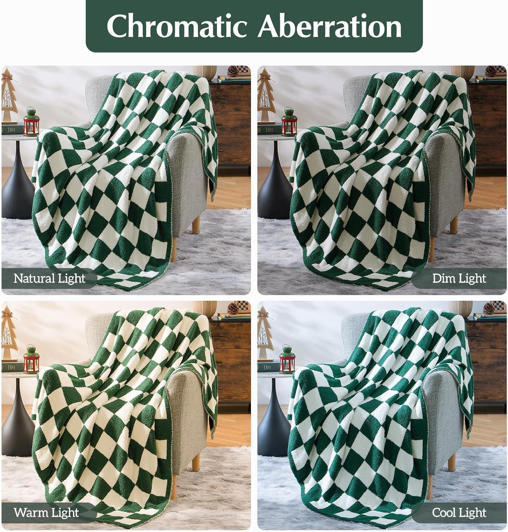 Melex Checkered Throw Blanket