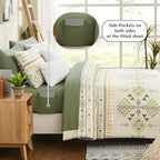 Melex Boho 7-Piece Bed in a Bag Comforter Set with Sheets