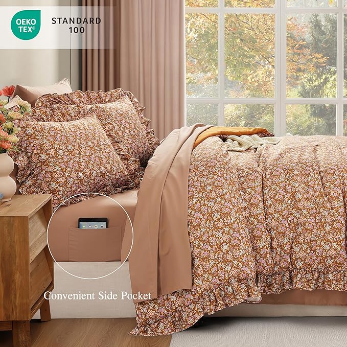 Melex Ruffle Comforter Set