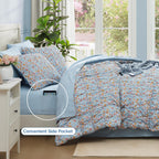 Melex Puff 7-piece Bed in a Bag Comforter Set with Sheets