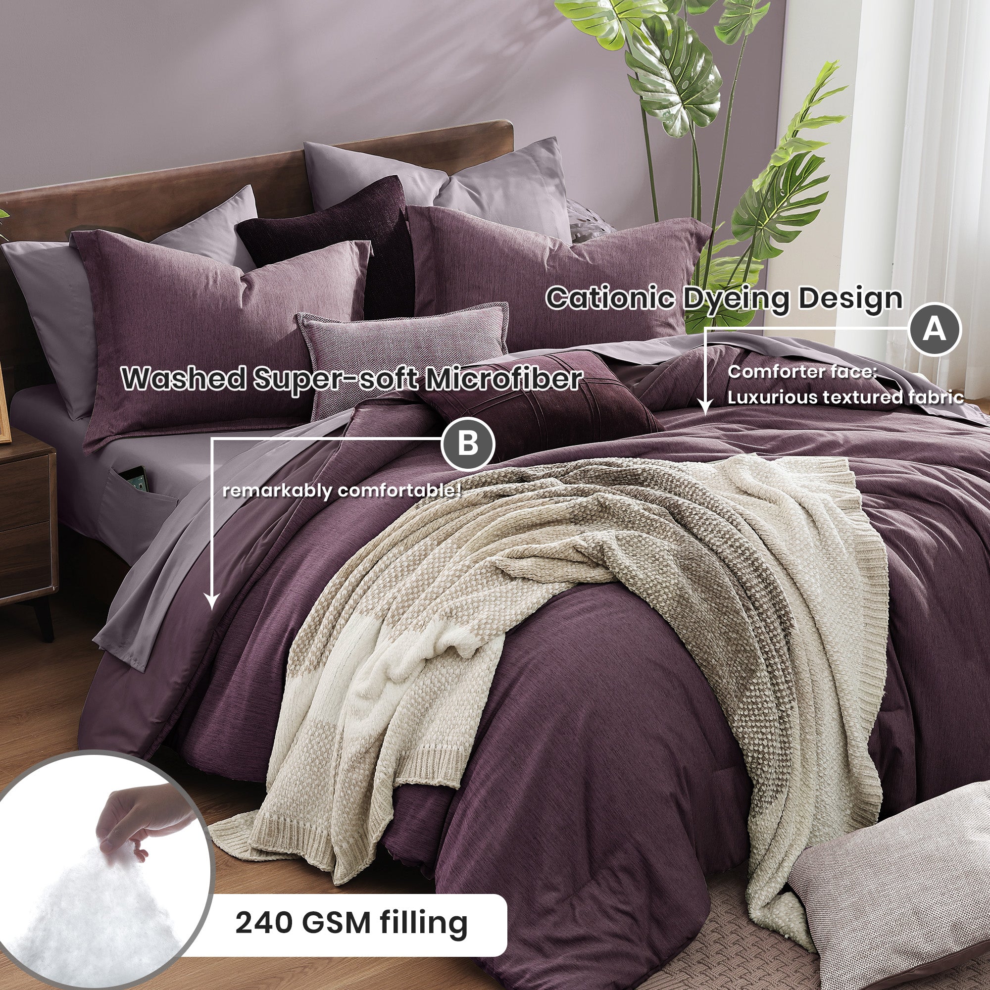 Cationic Dyeing Comforter Sets