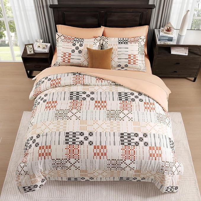 Melex Plaid Comforter Set