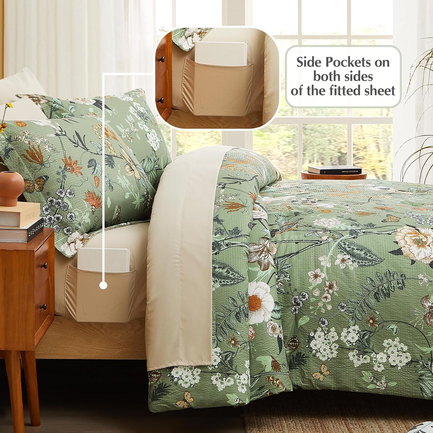 Melex Floral 7-piece Comforter Set