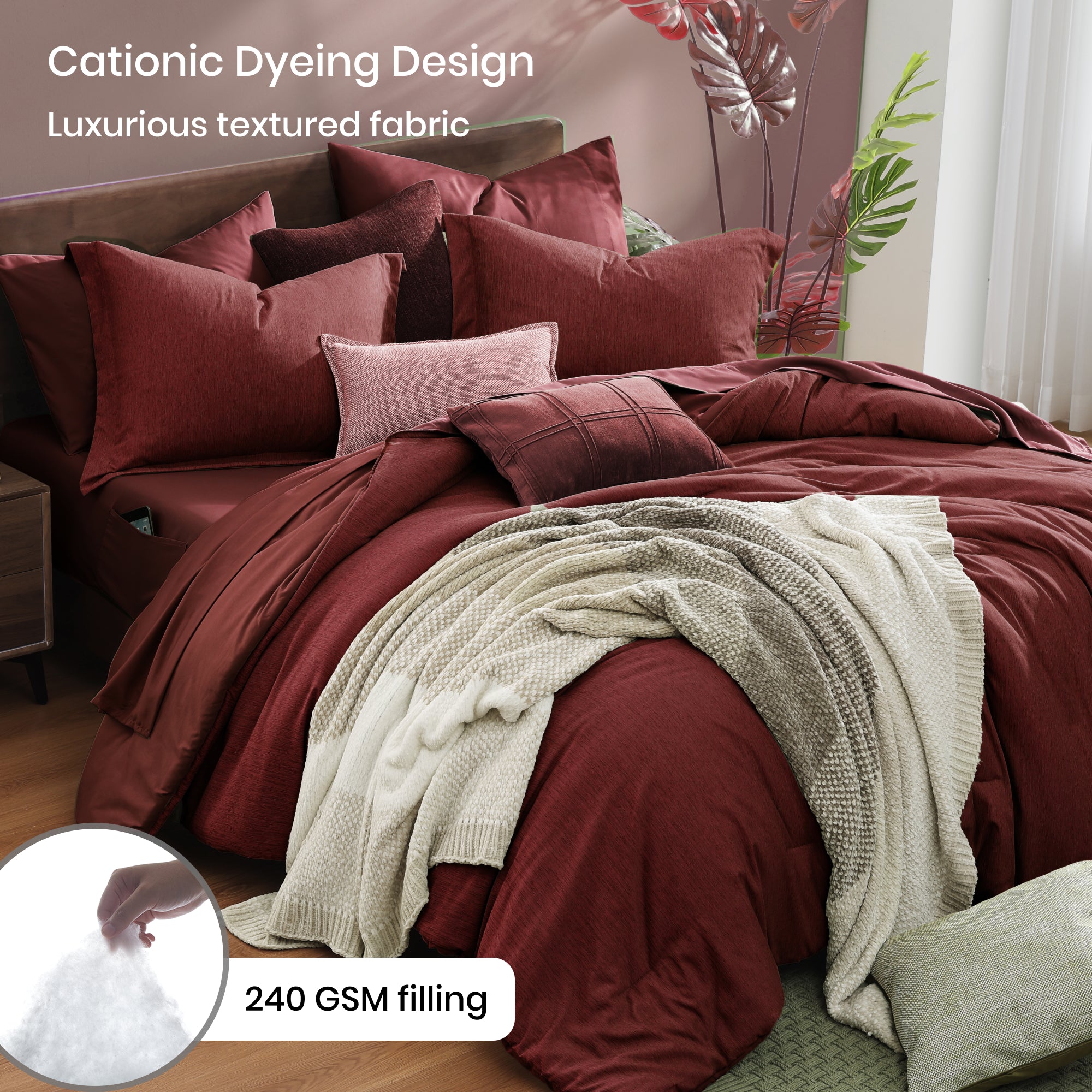 Cationic Dyeing Comforter Sets