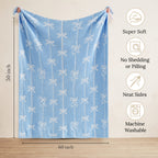 Catami Bow Throw Blanket-Reversible Home Decor Blankets for Couch Sofa Bed Camping 50"x60"