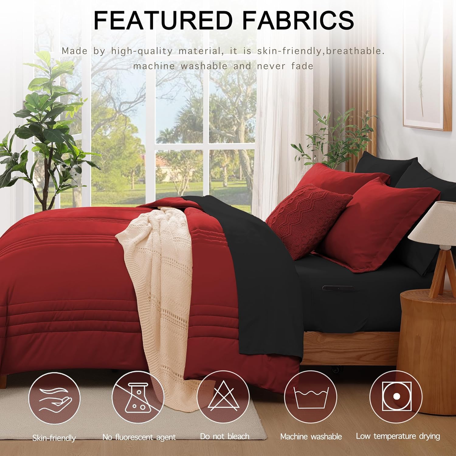 Melex 7-piece Bed in a Bag Comforter Set with Sheets