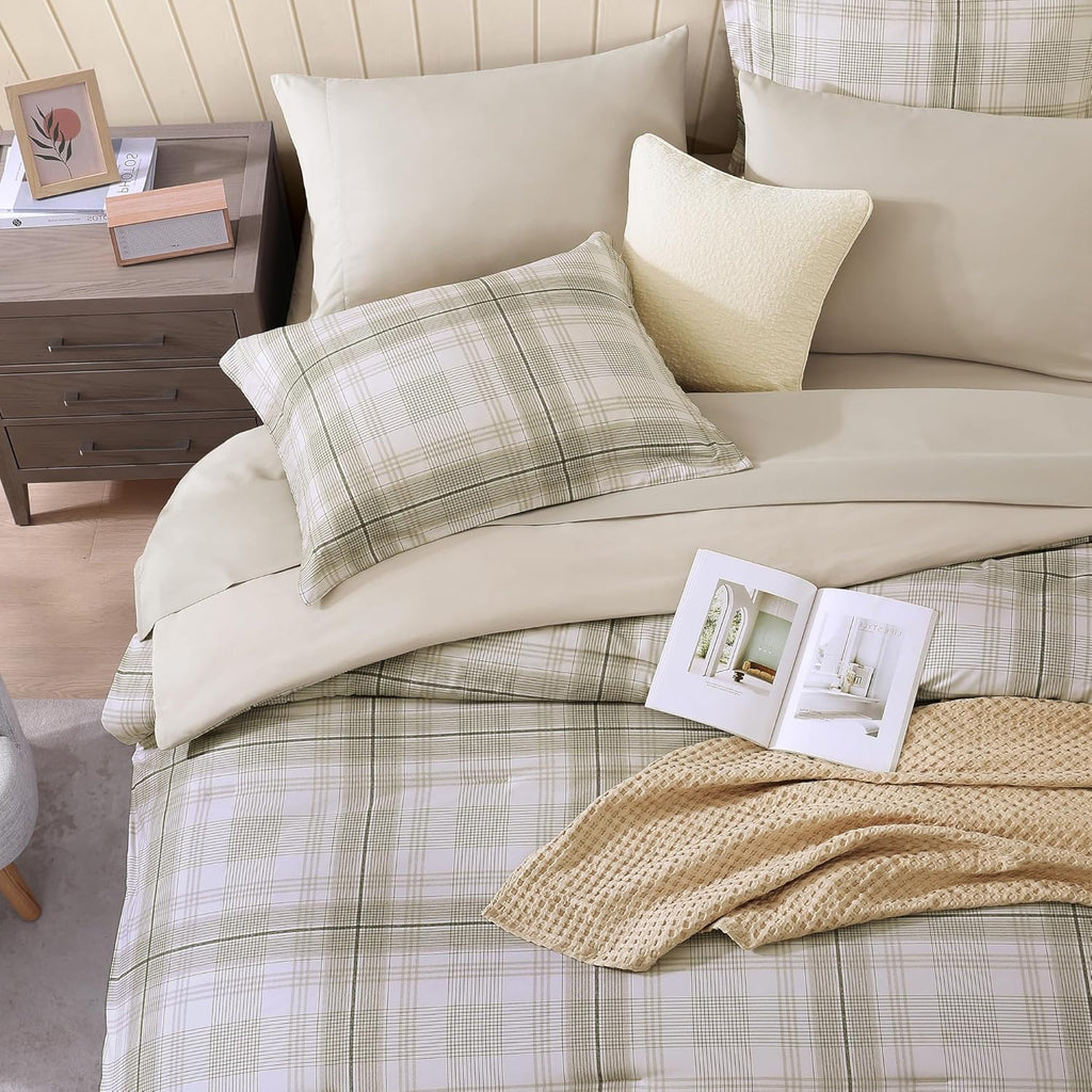 Melex Plaid Comforter Set