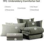 Melex Embroidery Comforter Set