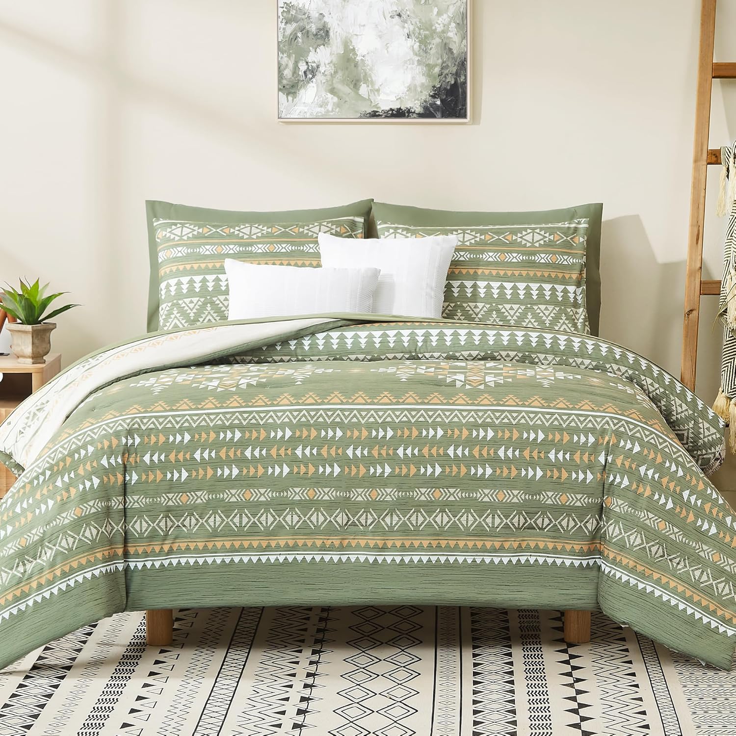 Melex Boho 7-Piece Bed in a Bag Comforter Set with Sheets