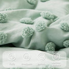 Melex Pom Tufted Comforter Set