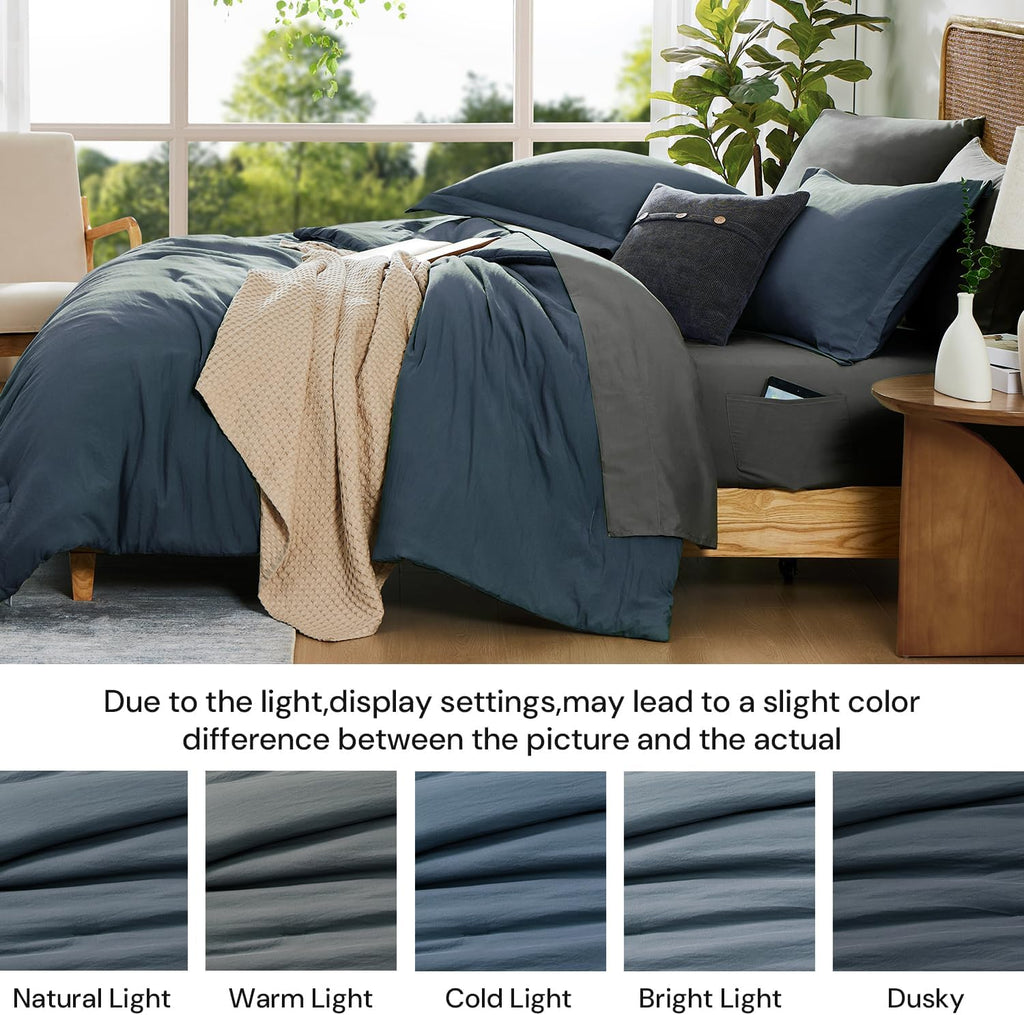 Prewashed fabric 7-piece Bed in a Bag Comforter Set