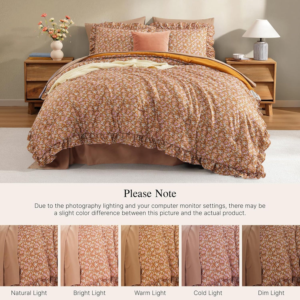 Melex Ruffle Comforter Set