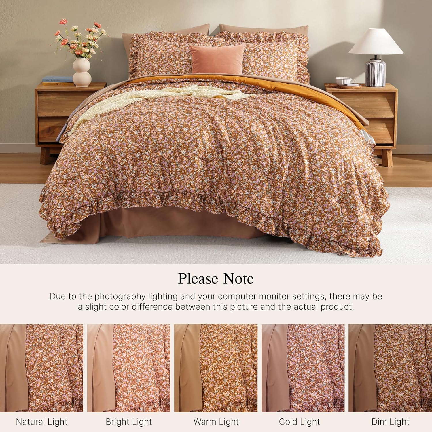Melex Ruffle Comforter Set