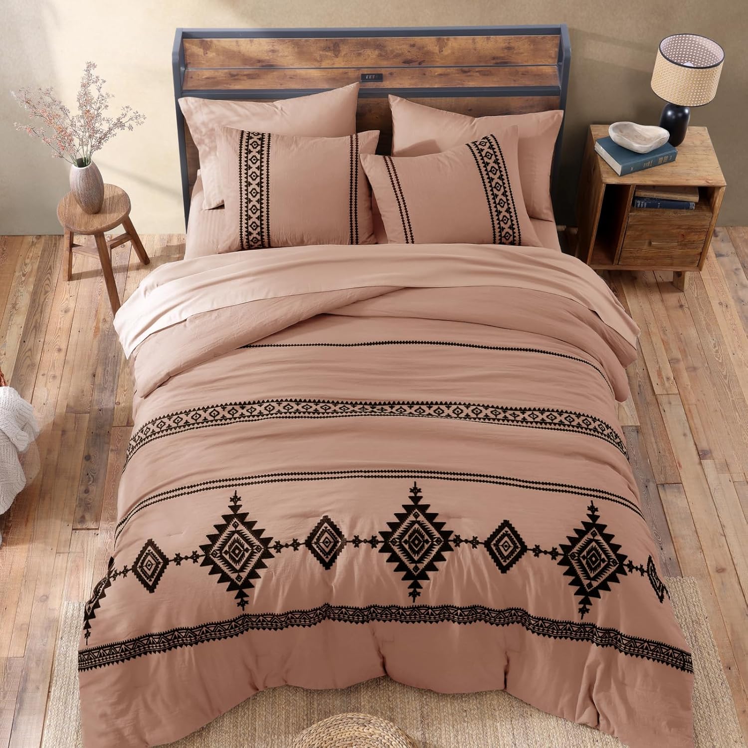 Melex Embroidery Comforter Set