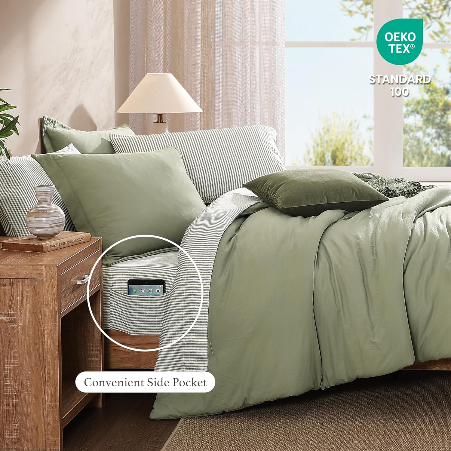 Melex Prewashed Bed in a Bag,Ultra Soft Comforter Bed Set with Sheets