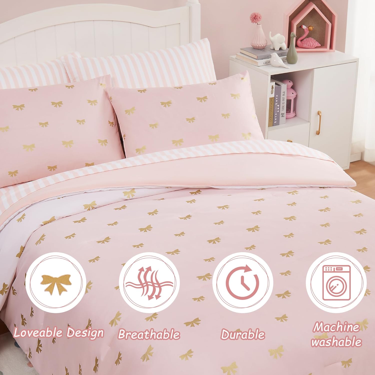 Melex gold foil Design Comforter Set