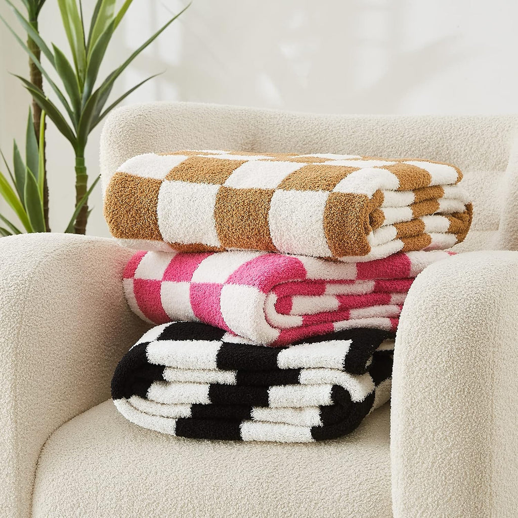 Melex Checkered Throw Blanket