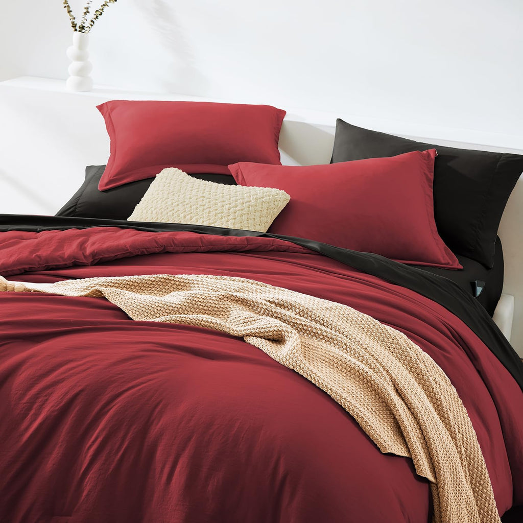 Prewashed fabric 7-piece Bed in a Bag Comforter Set