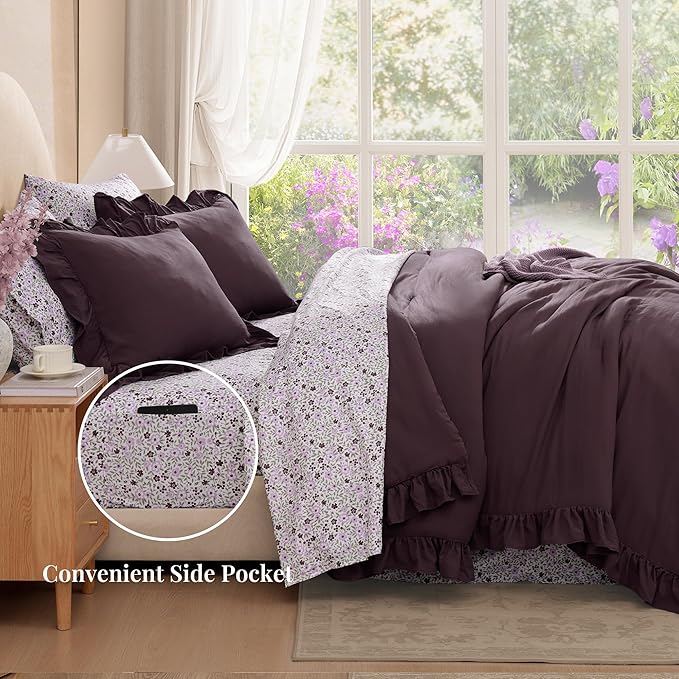Melex Ruffle Comforter Set