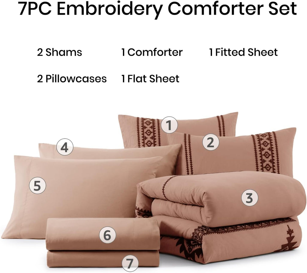 Melex Embroidery Comforter Set