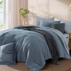Melex Prewashed Bed in a Bag,Ultra Soft Comforter Bed Set with Sheets