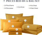 Melex 7-piece Bed in a Bag Comforter Set with Sheets