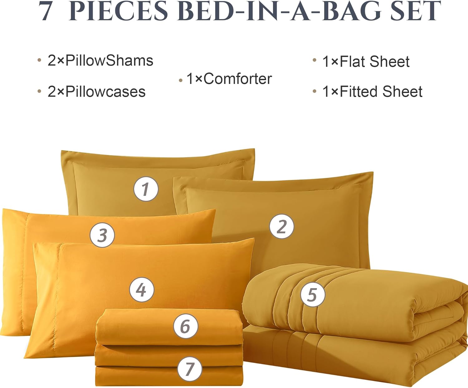 Melex 7-piece Bed in a Bag Comforter Set with Sheets