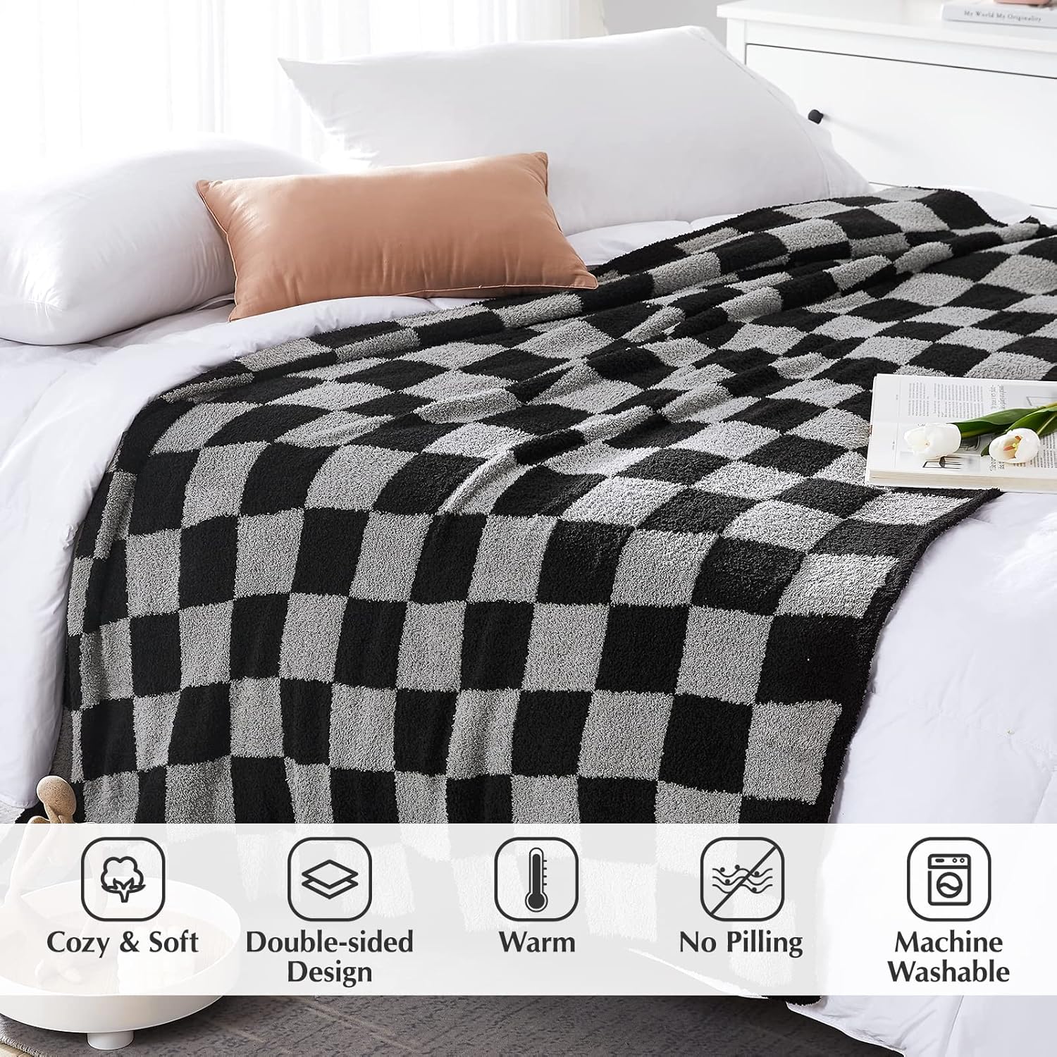 Melex Checkered Throw Blanket