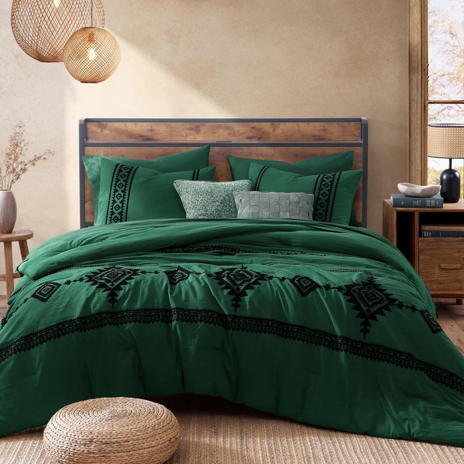 Melex Embroidery Comforter Set