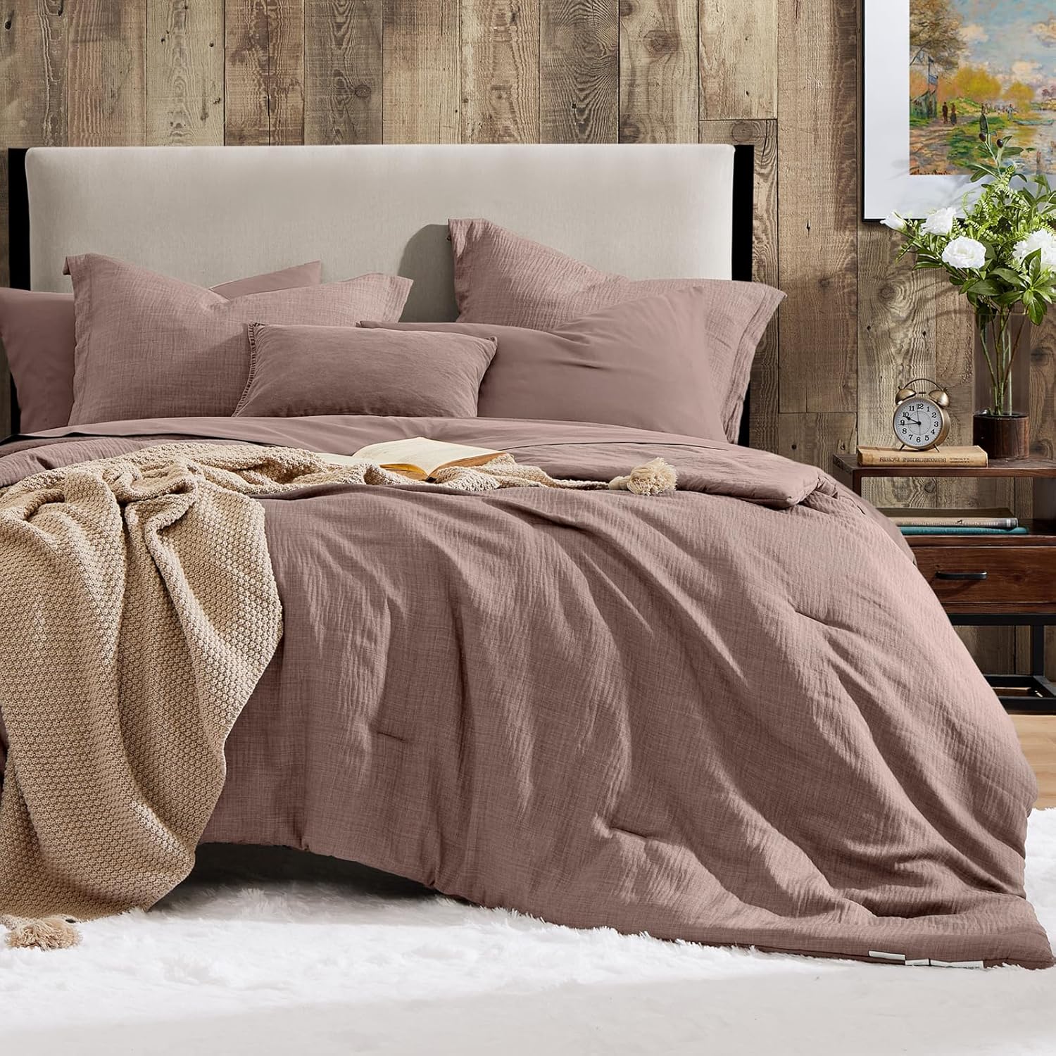 Melex Textured Comforter Set