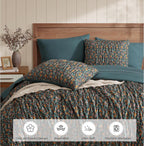 Melex Puff 7-piece Bed in a Bag Comforter Set with Sheets