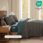 Melex Puff 7-piece Bed in a Bag Comforter Set with Sheets