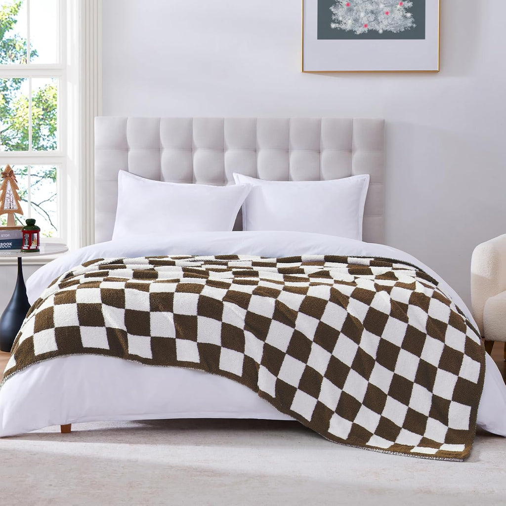 Melex Checkered Throw Blanket