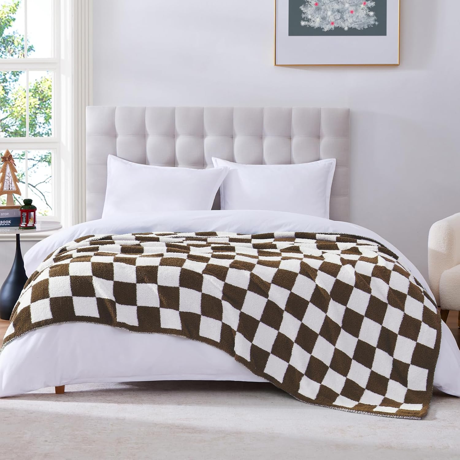 Melex Checkered Throw Blanket