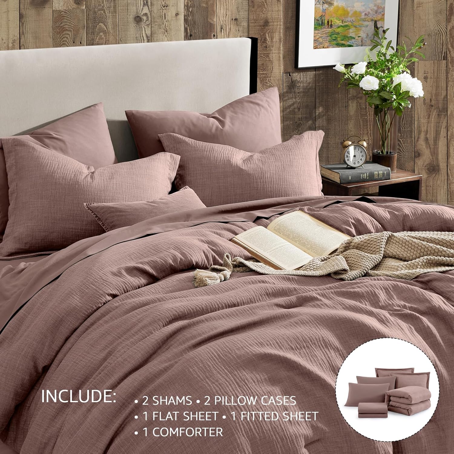 Melex Textured Comforter Set