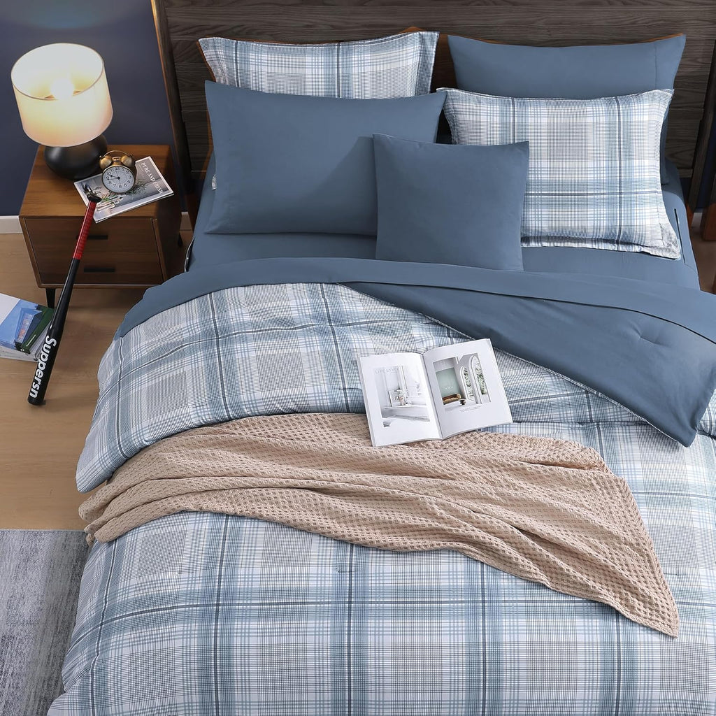 Melex Plaid Comforter Set