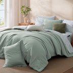 Melex Prewashed Bed in a Bag,Ultra Soft Comforter Bed Set with Sheets