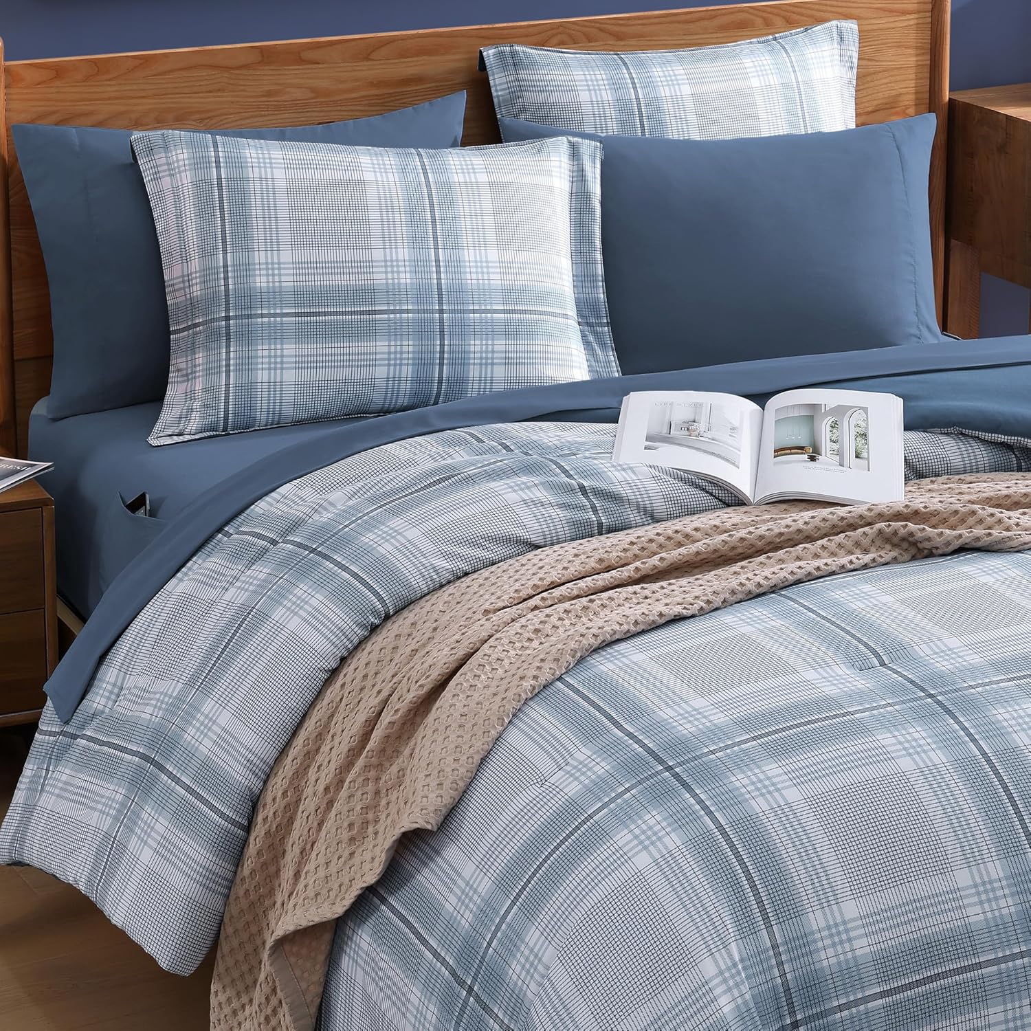Melex Plaid Comforter Set