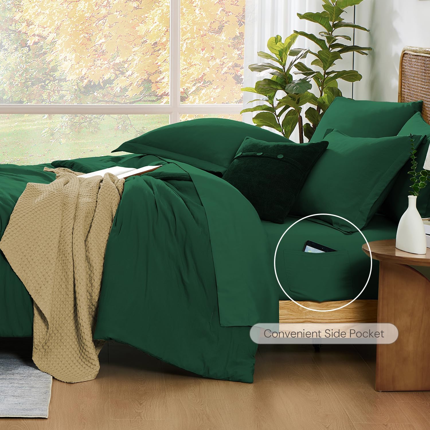 Prewashed fabric 7-piece Bed in a Bag Comforter Set