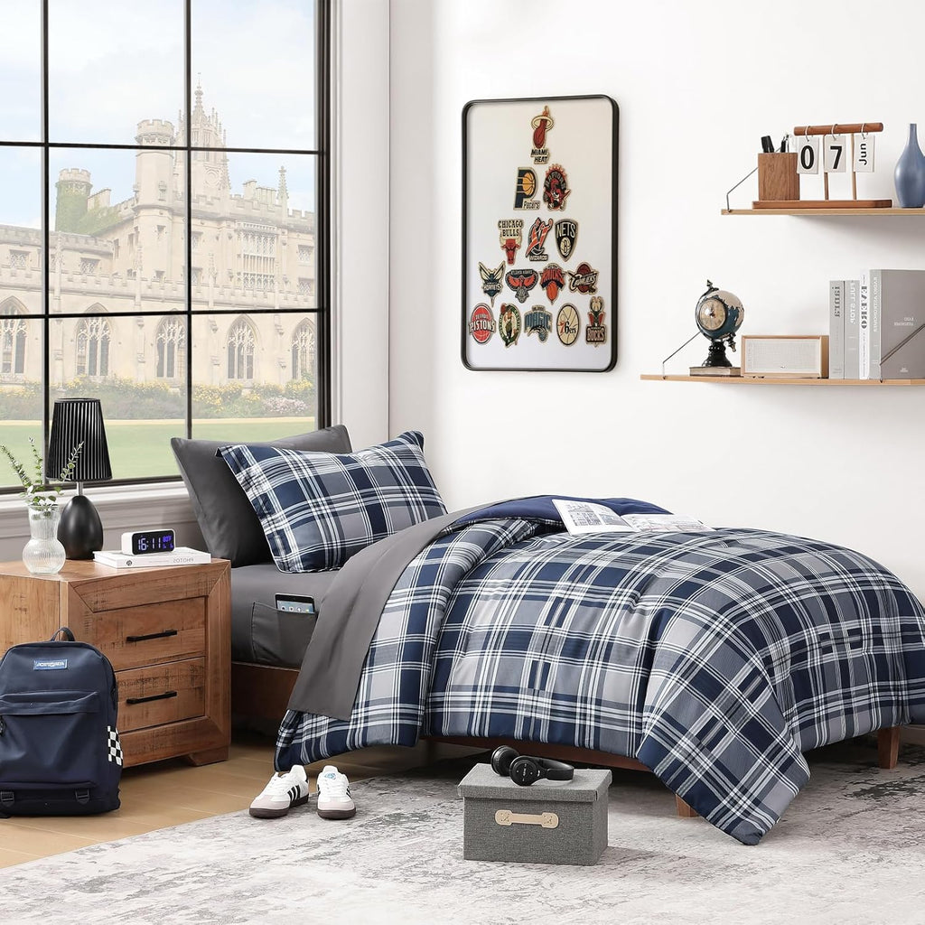 Melex Plaid Comforter Set